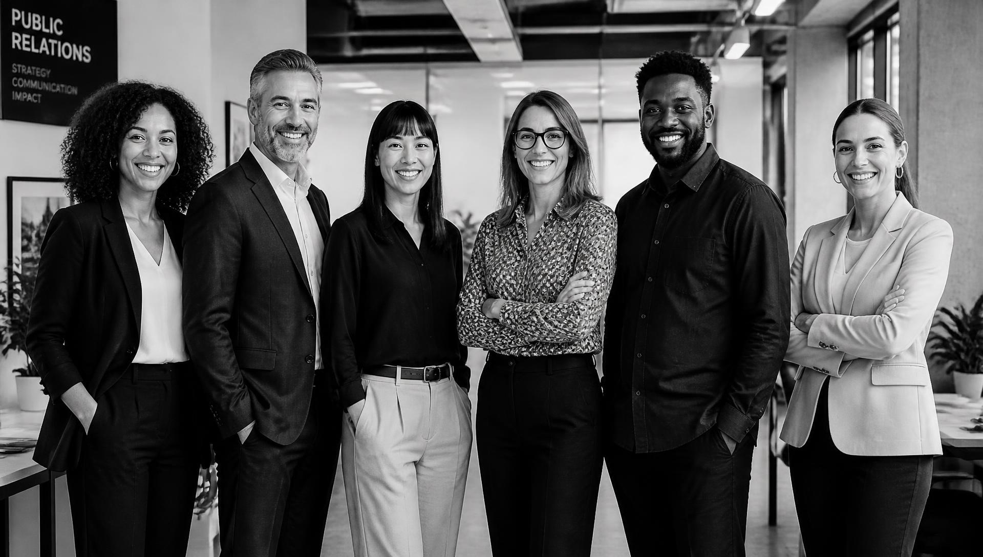 A team of public relations professionals
